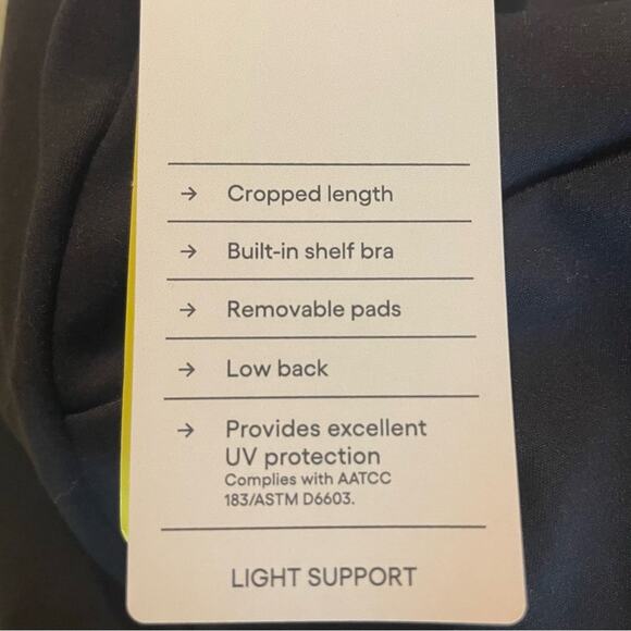 All in Motion Black Cropped Top XS NWT‎ - Picture 5 of 9